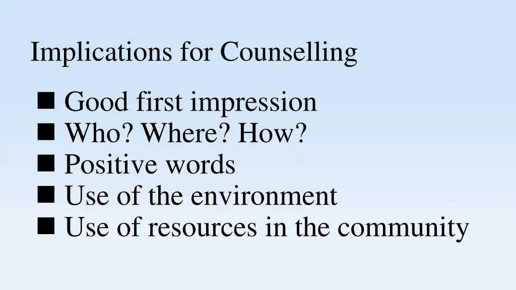 implications for counselling 1