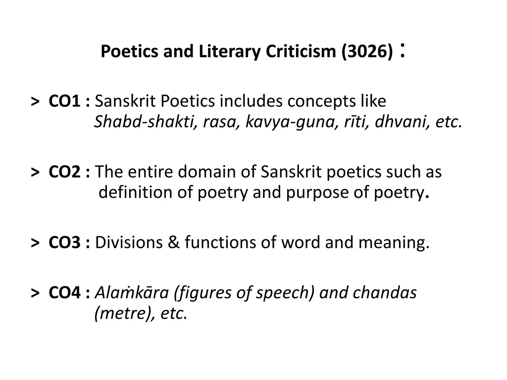 poetics and literary criticism 3026