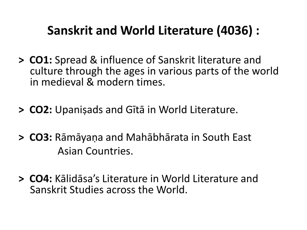 sanskrit and world literature 4036