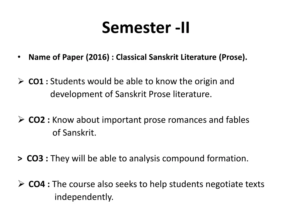 semester ii