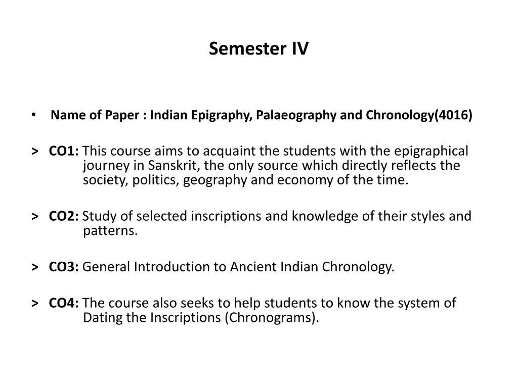 semester iv