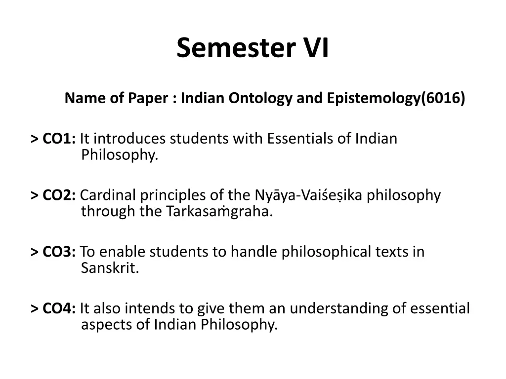 semester vi