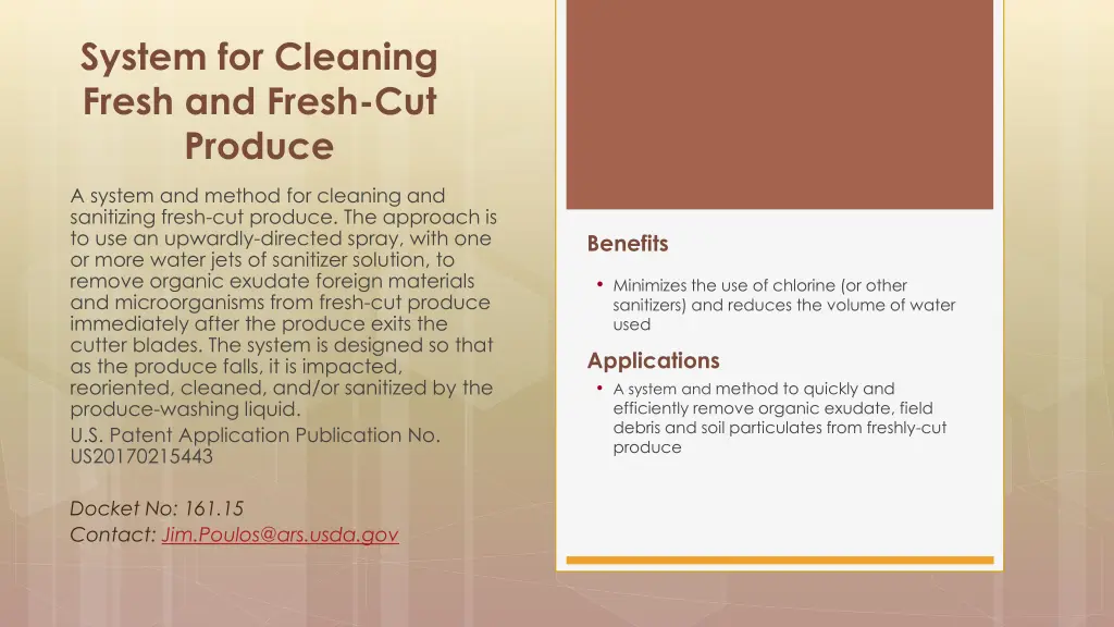 system for cleaning fresh and fresh cut produce