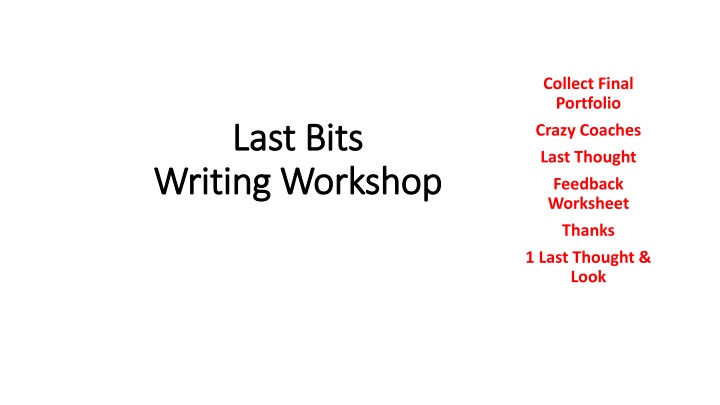 collect final portfolio