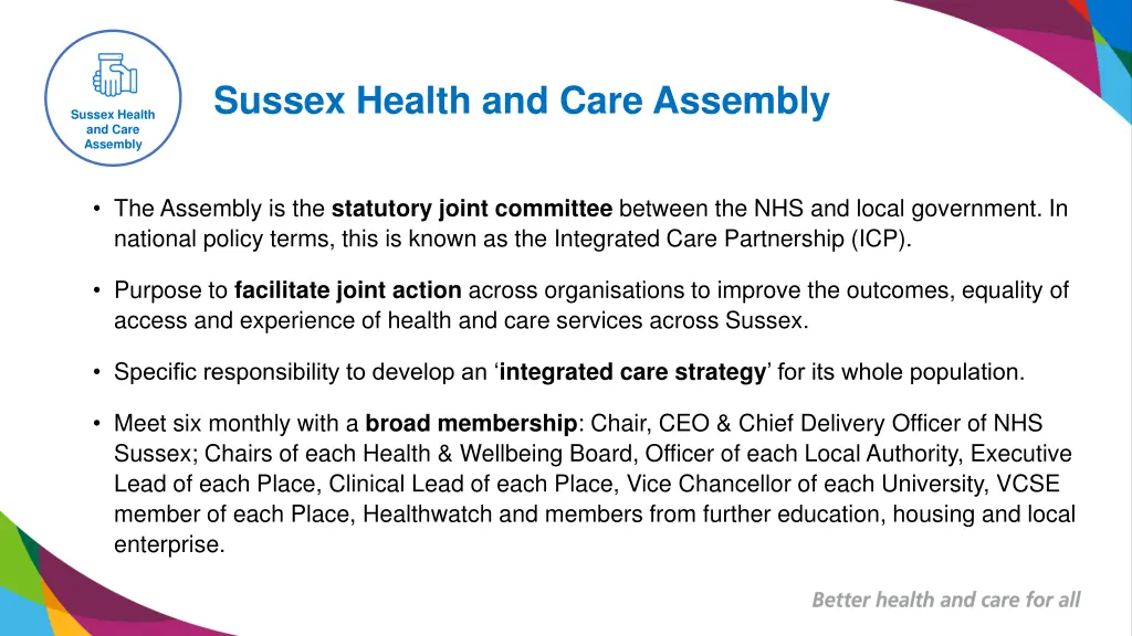 sussex health and care assembly