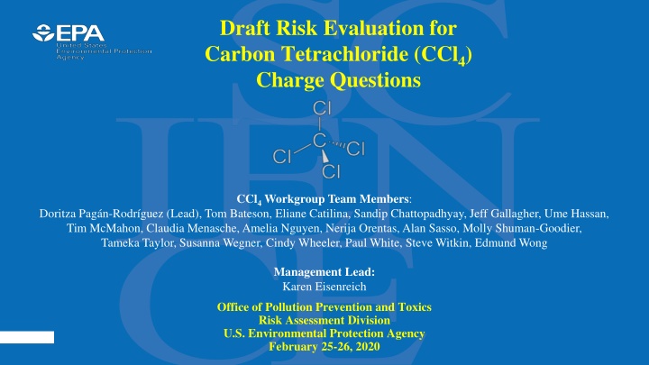 draft risk evaluation for carbon tetrachloride