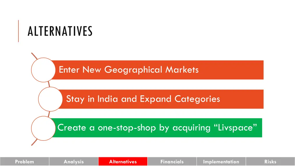 alternatives