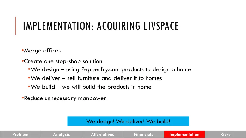 implementation acquiring livspace