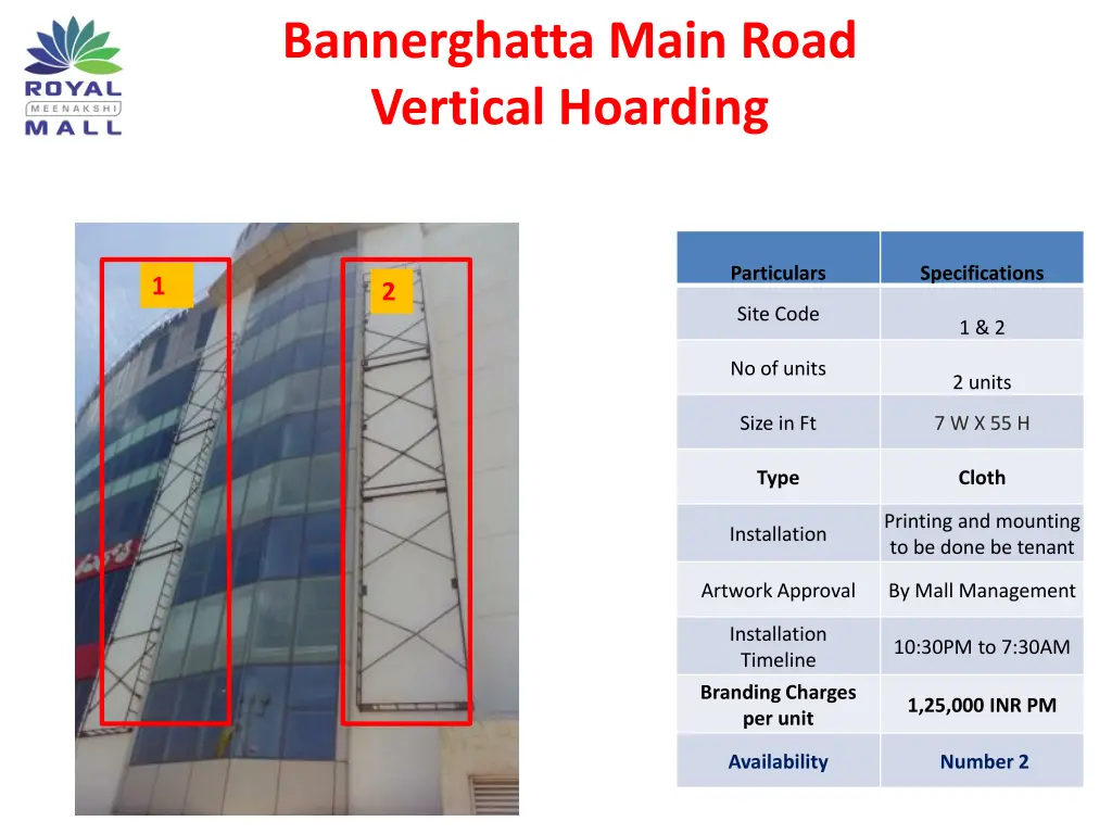 bannerghatta main road vertical hoarding