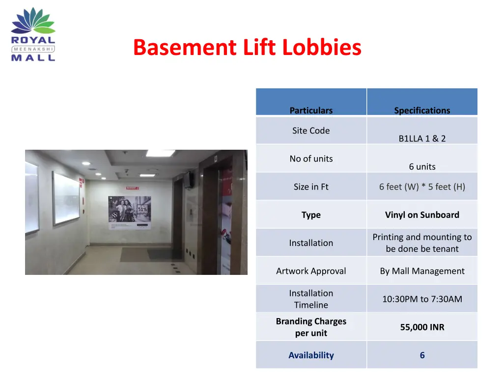 basement lift lobbies