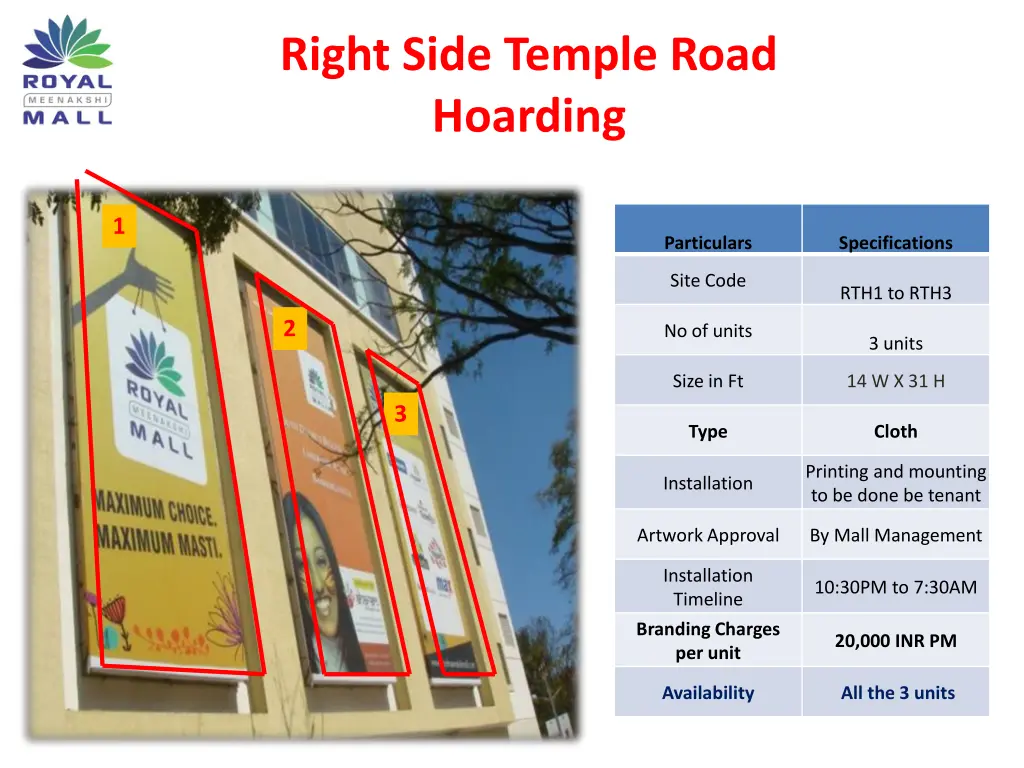 right side temple road hoarding