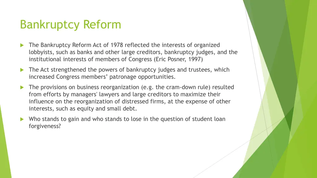 bankruptcy reform