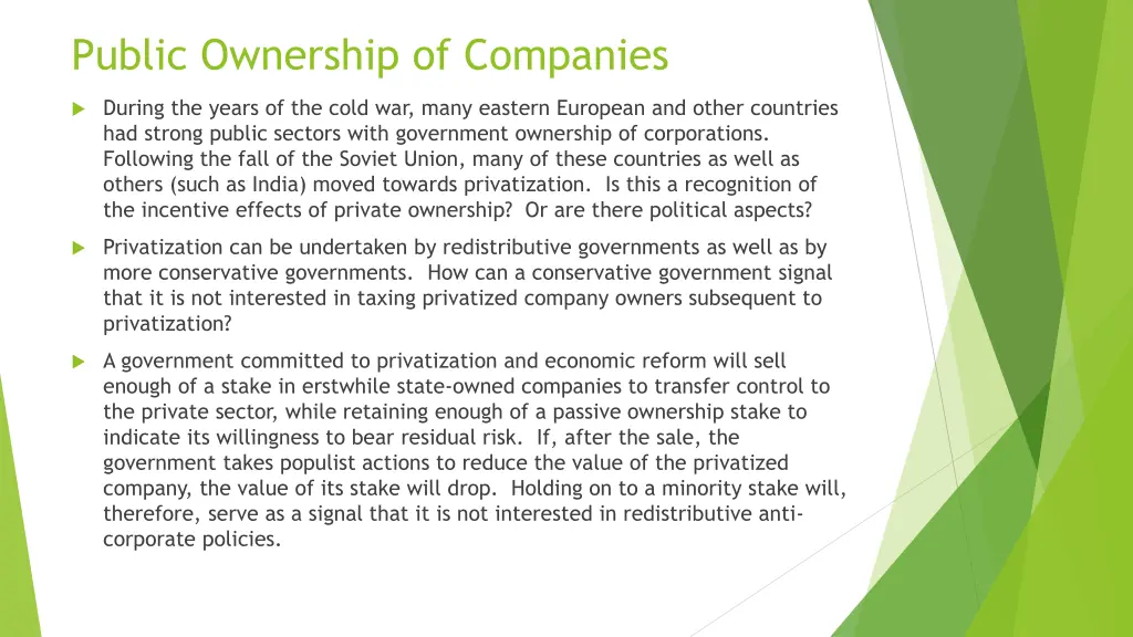 public ownership of companies