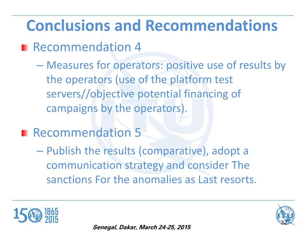 conclusions and recommendations recommendation 1