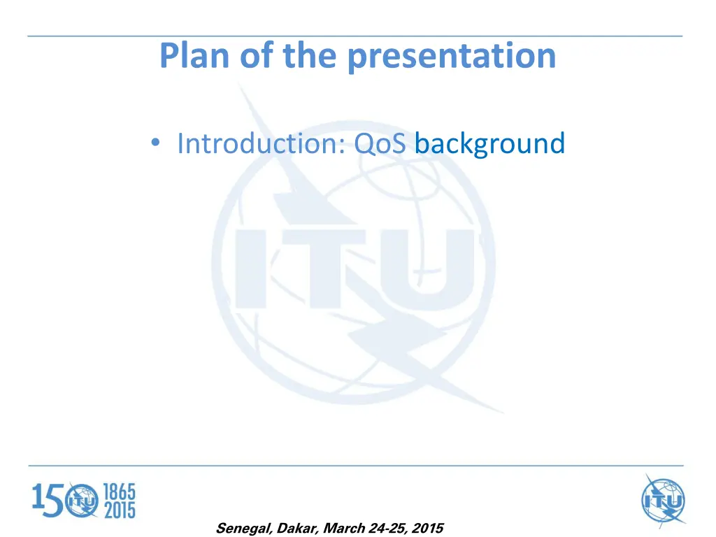 plan of the presentation