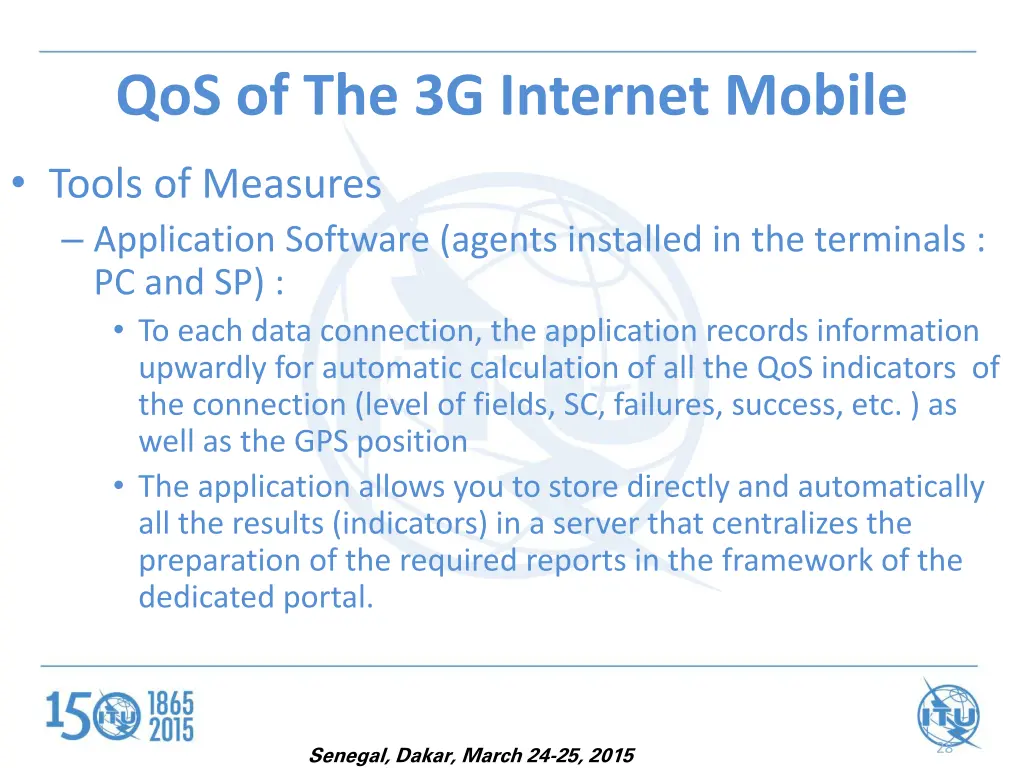 qos of the 3g internet mobile 1
