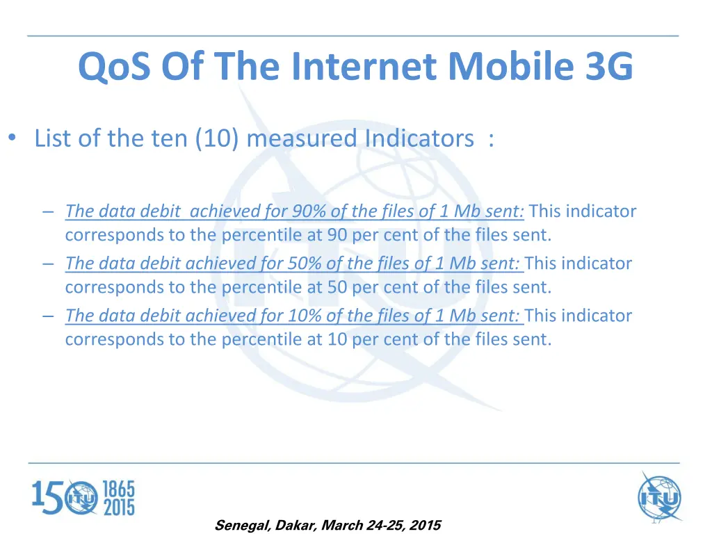 qos of the internet mobile 3g