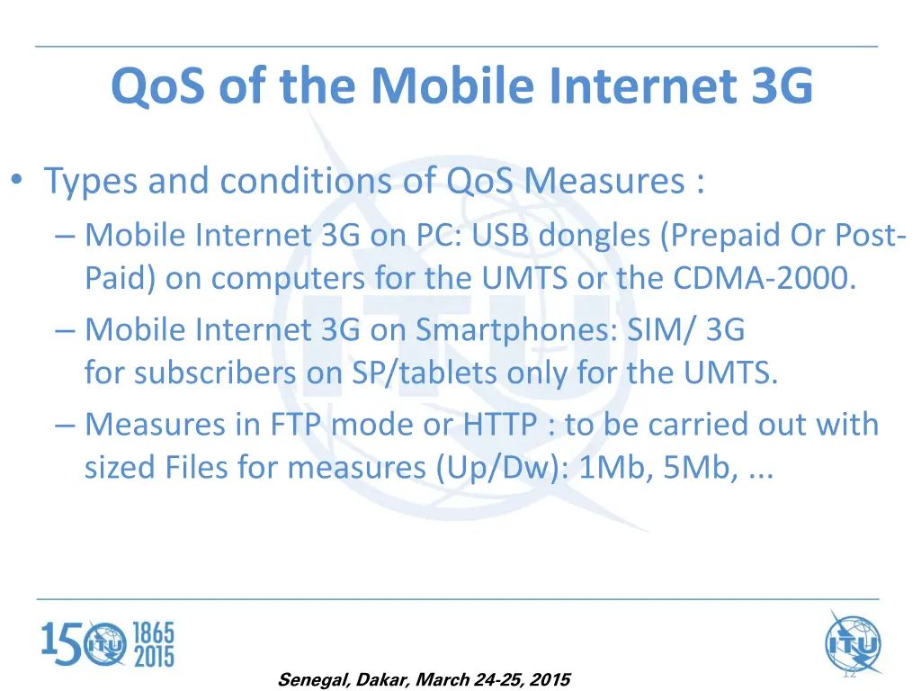qos of the mobile internet 3g