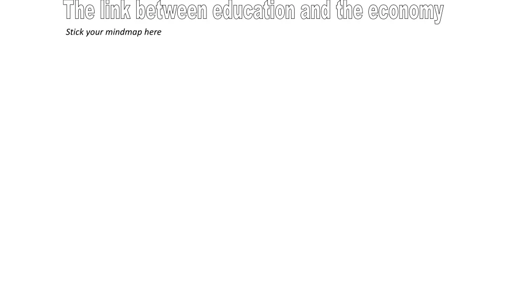 the link between education and the economy stick