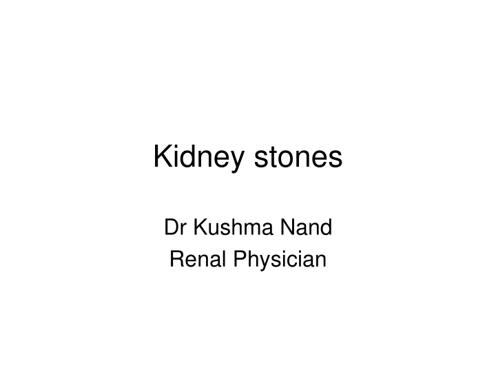kidney stones