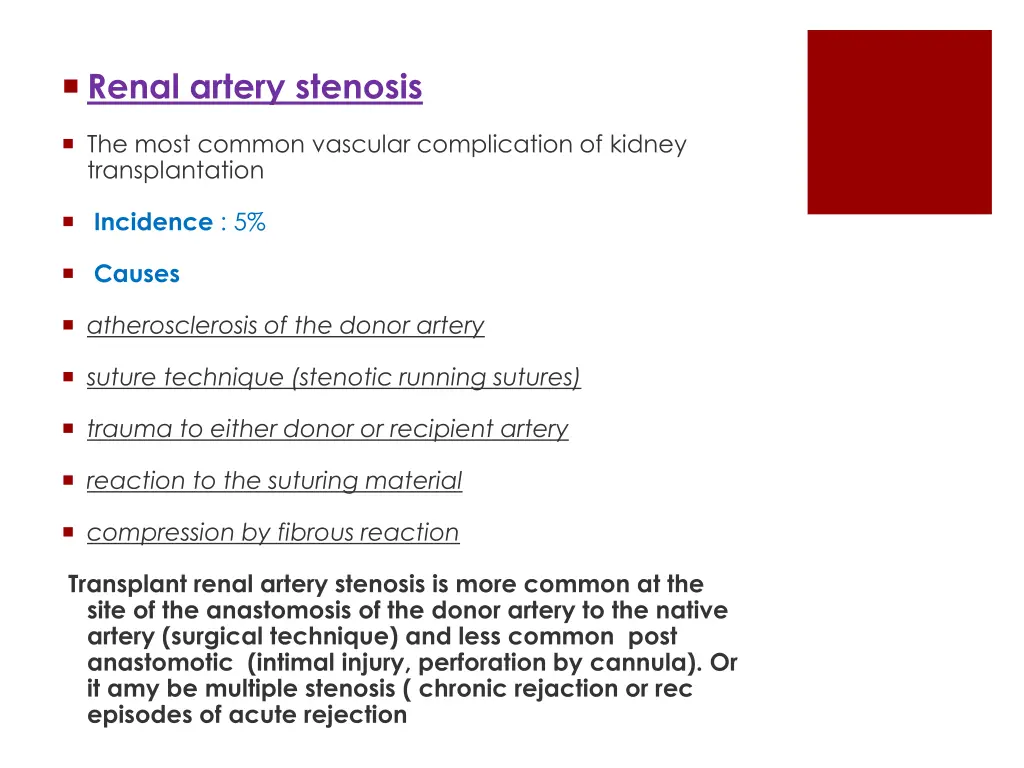 renal artery stenosis