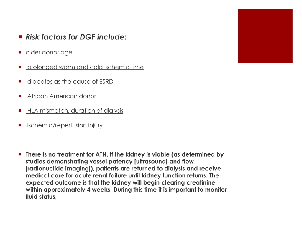 risk factors for dgf include