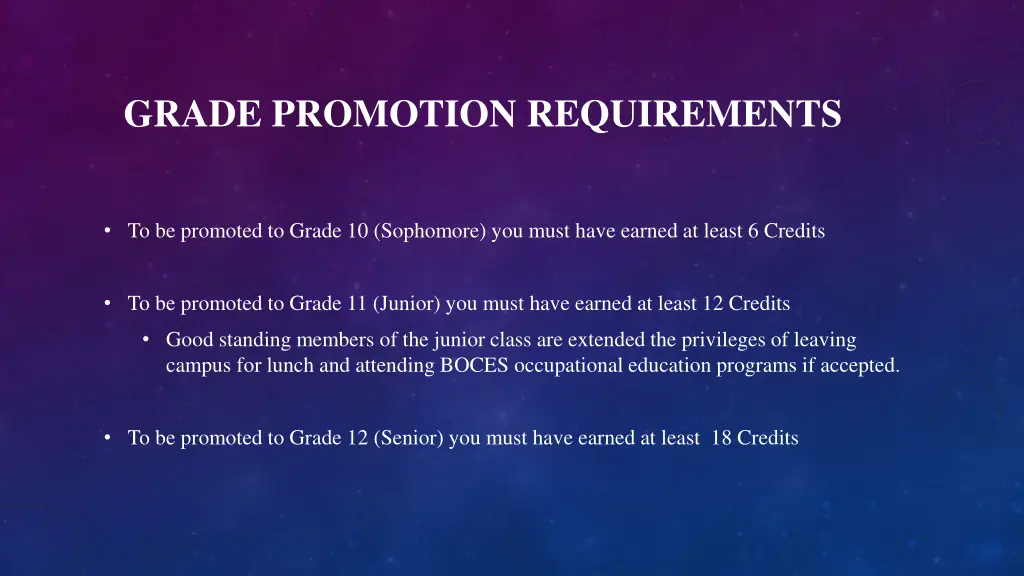 grade promotion requirements