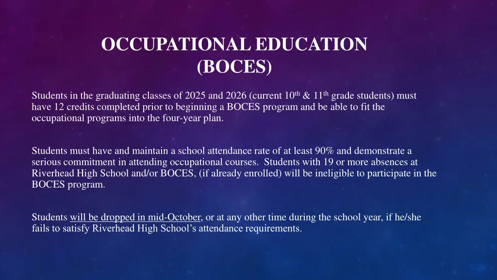 occupational education boces