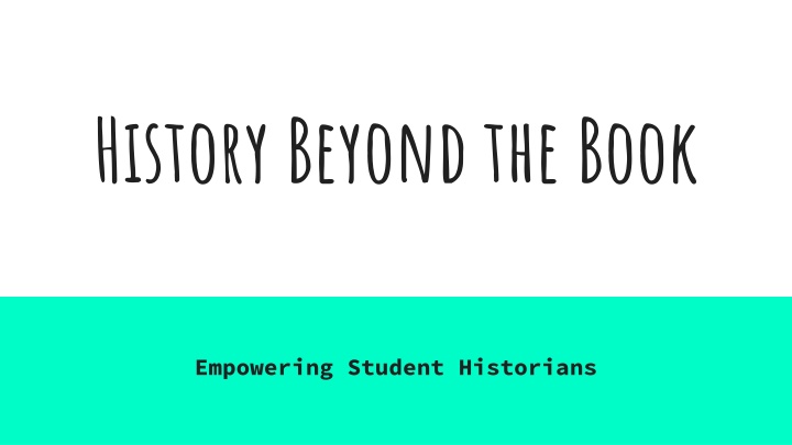 history beyond the book
