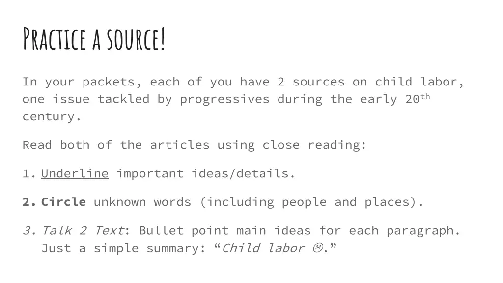 practice a source