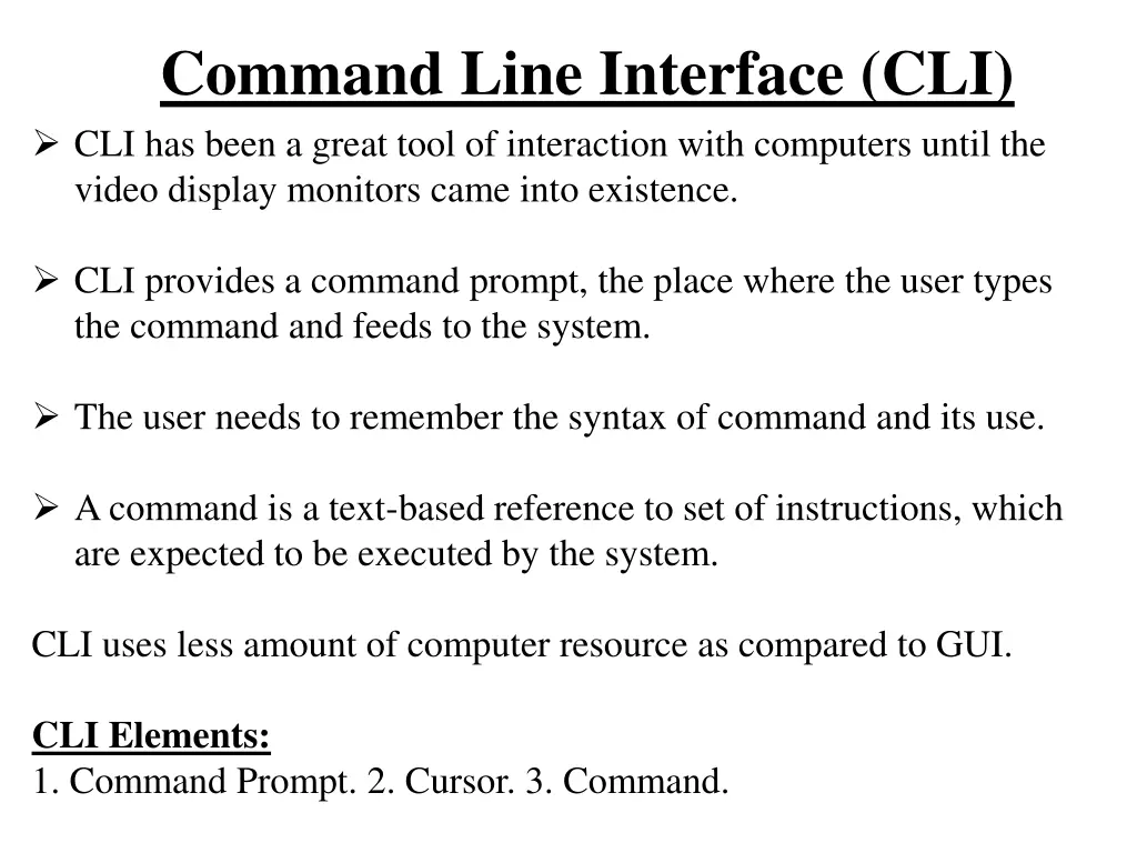 command line interface cli