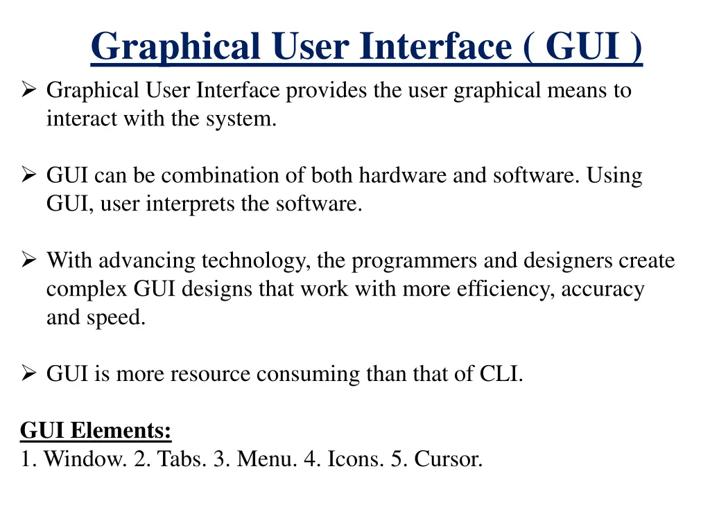 graphical user interface gui