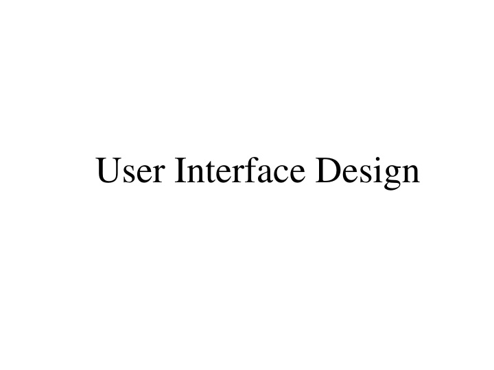 user interface design