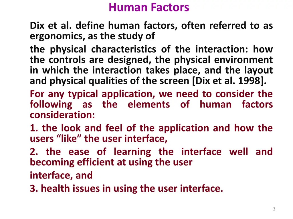 human factors