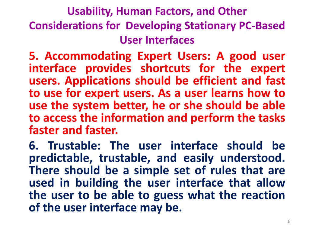 usability human factors and other considerations 2