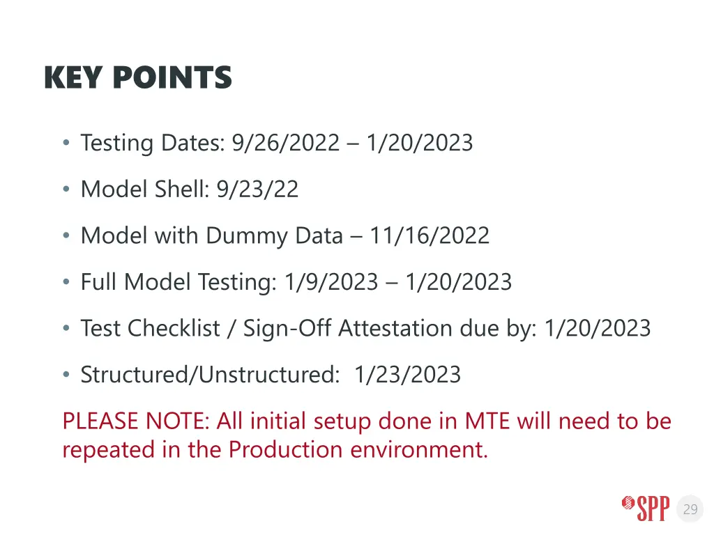 key points