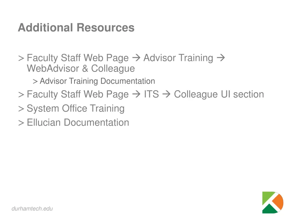 additional resources