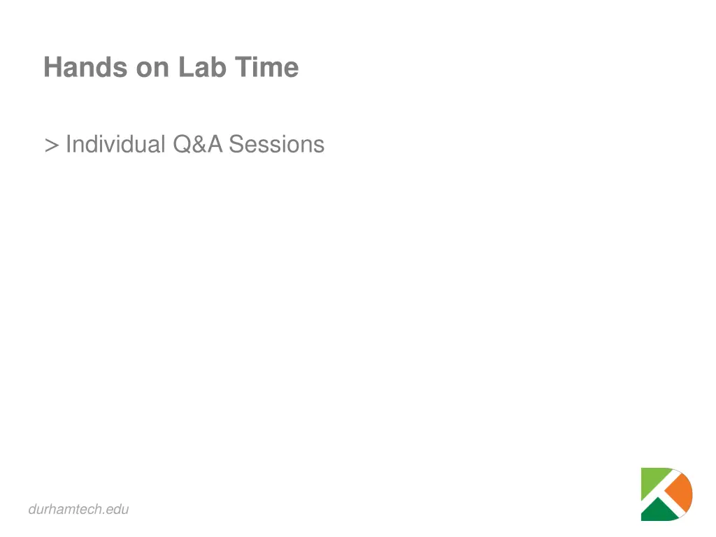 hands on lab time