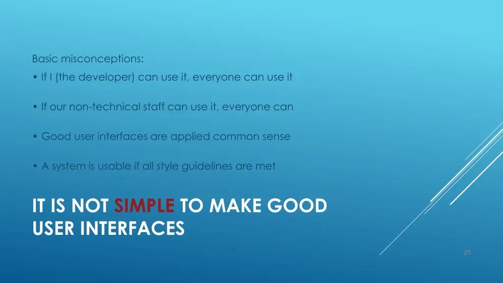 basic misconceptions