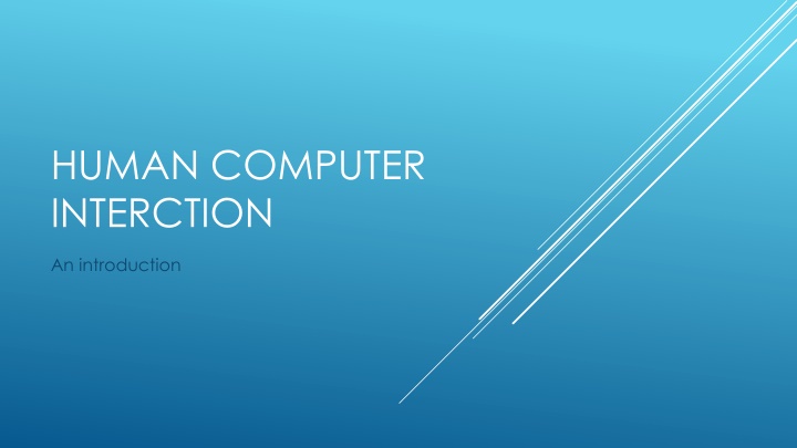 human computer interction