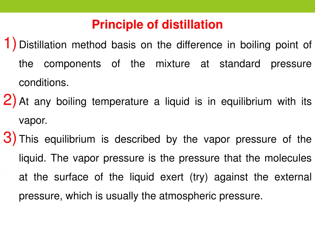 principle of distillation
