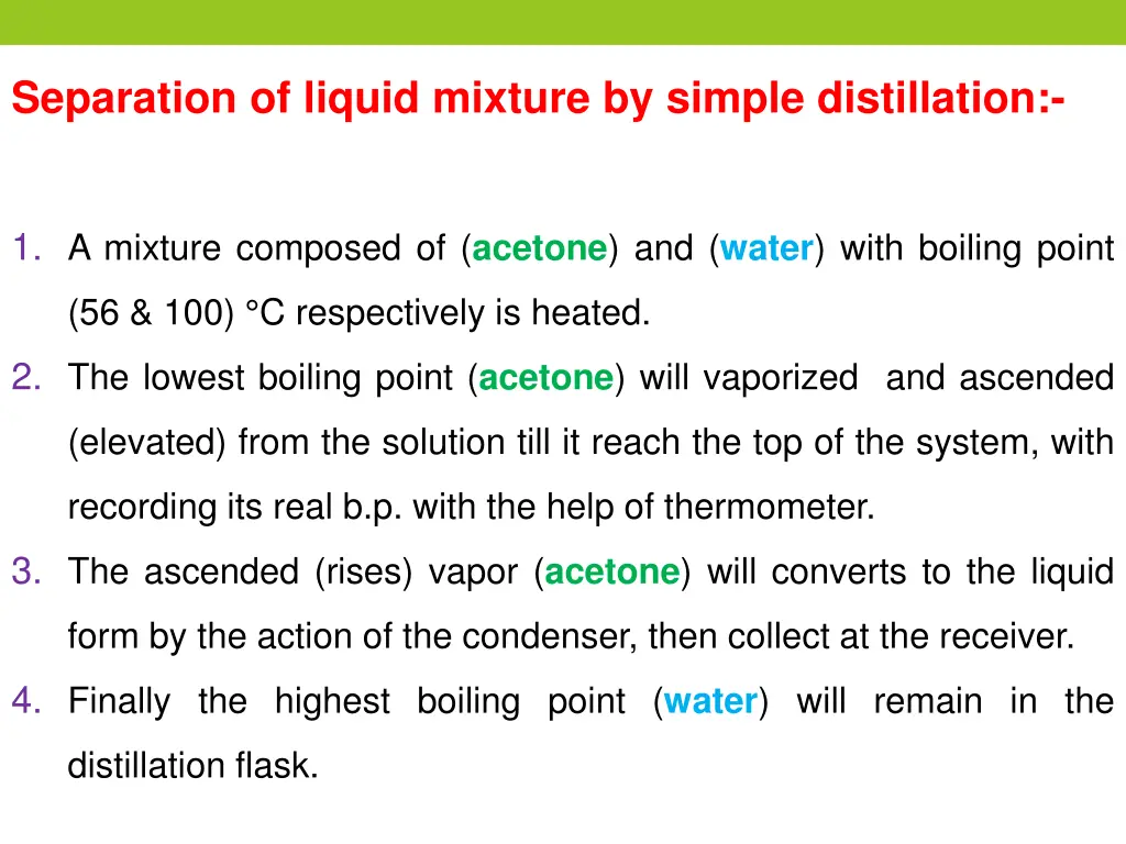 separation of liquid mixture by simple