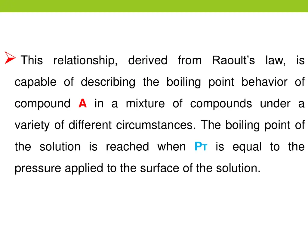 this relationship derived from raoult s law is