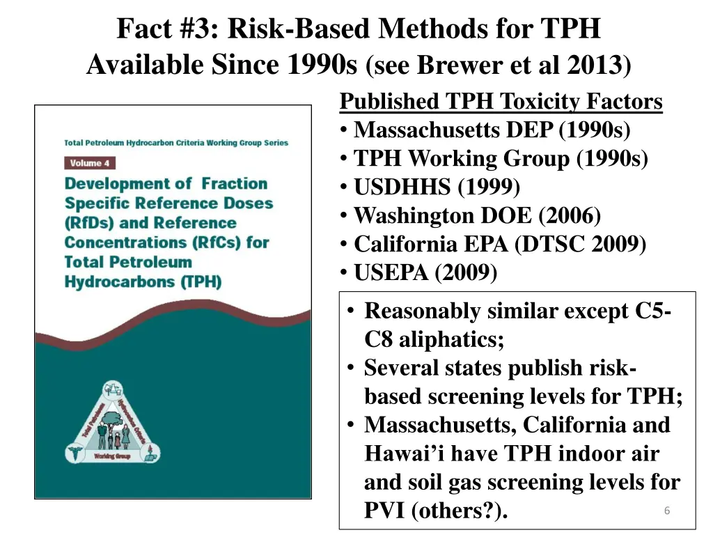 fact 3 risk based methods for tph available since