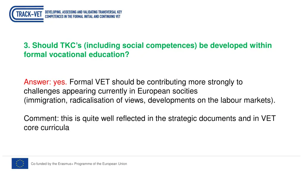 3 should tkc s including social competences