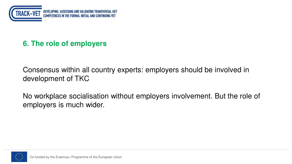 6 the role of employers