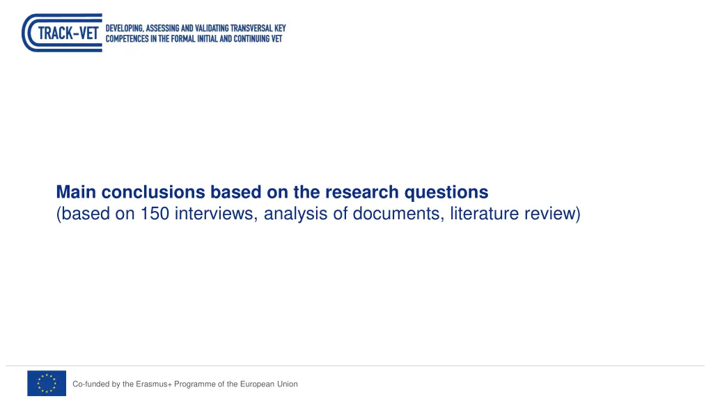 main conclusions based on the research questions