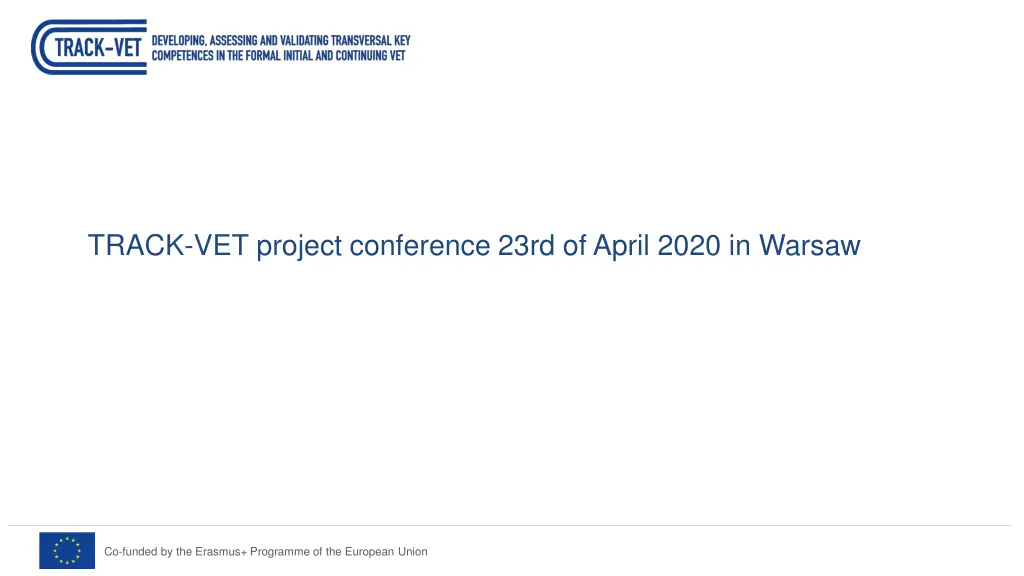 track vet project conference 23rd of april 2020