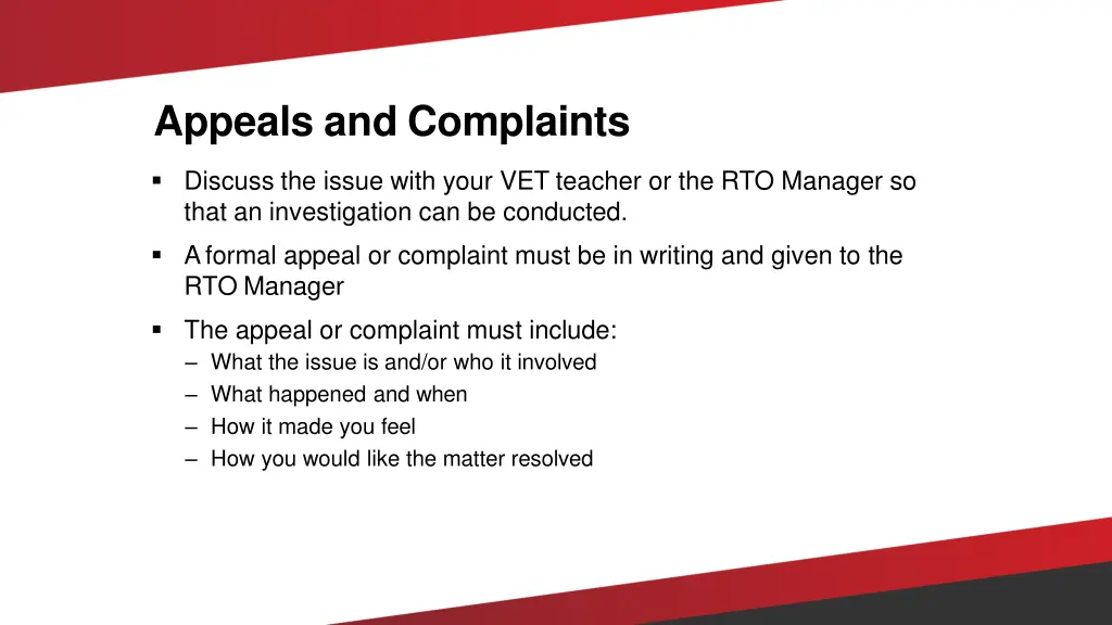 appeals and complaints 1