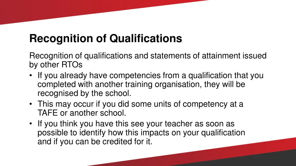 recognition of qualifications